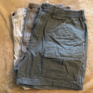 3 Pair Size 38 RedHead Men's Cargo Shorts in Olive, Khaki and Dark Gray